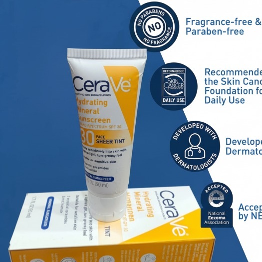 Hydrating Mineral Sunscreen SPF 50 – Broad Spectrum UV Protection (50ml)