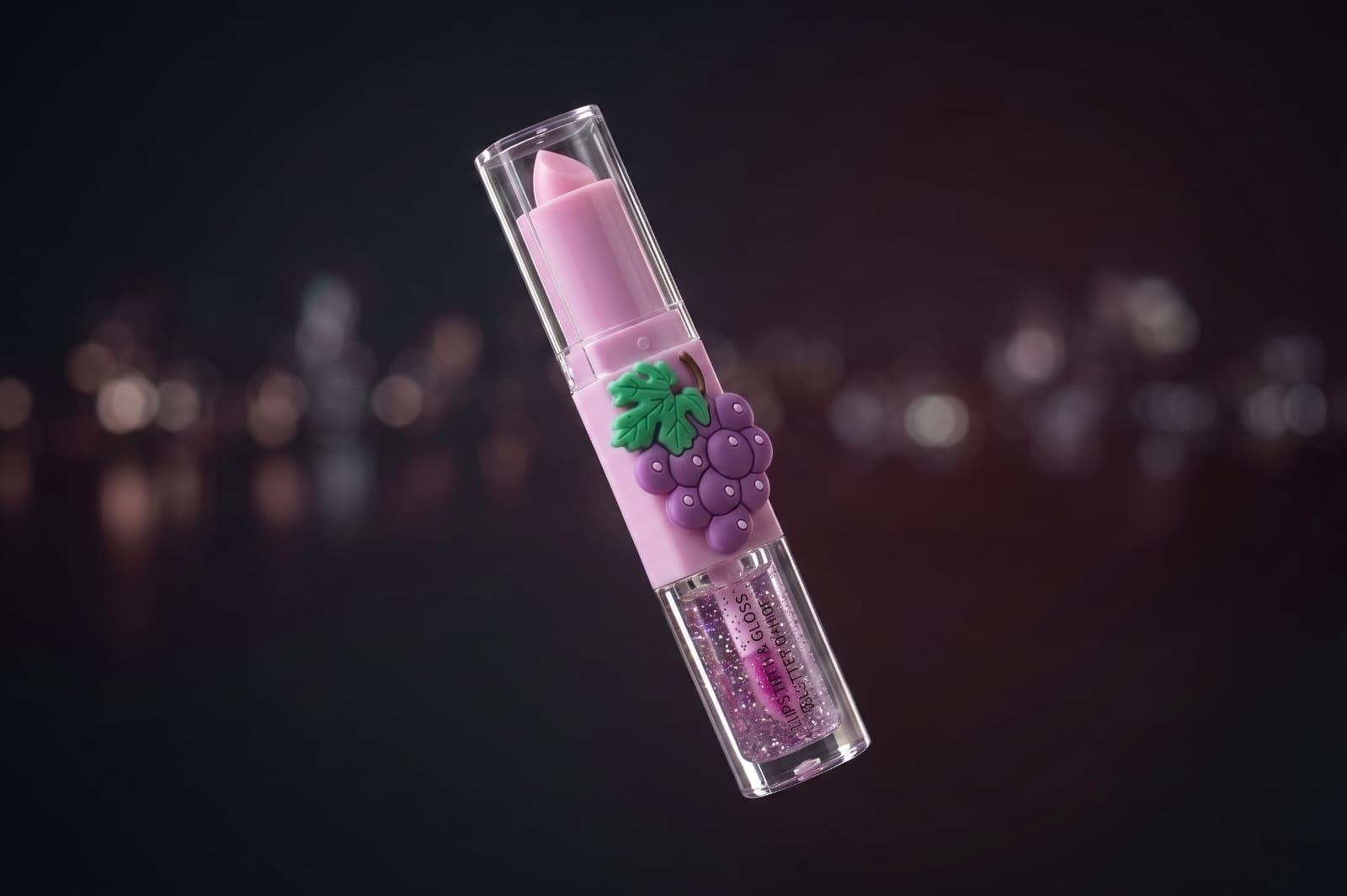 2-in-1 Fruit Lip Balm & Lip Oil – Hydrating Glossy Lip Care