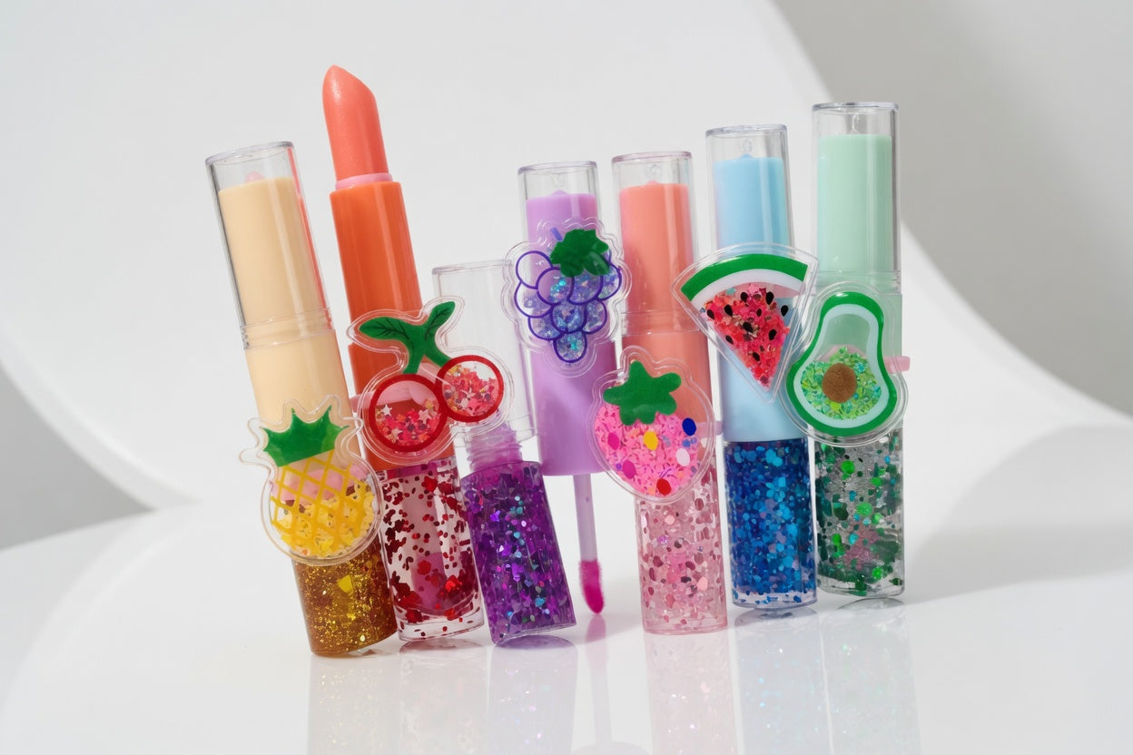 2-in-1 Fruit Lip Balm & Lip Oil – Hydrating Glossy Lip Care